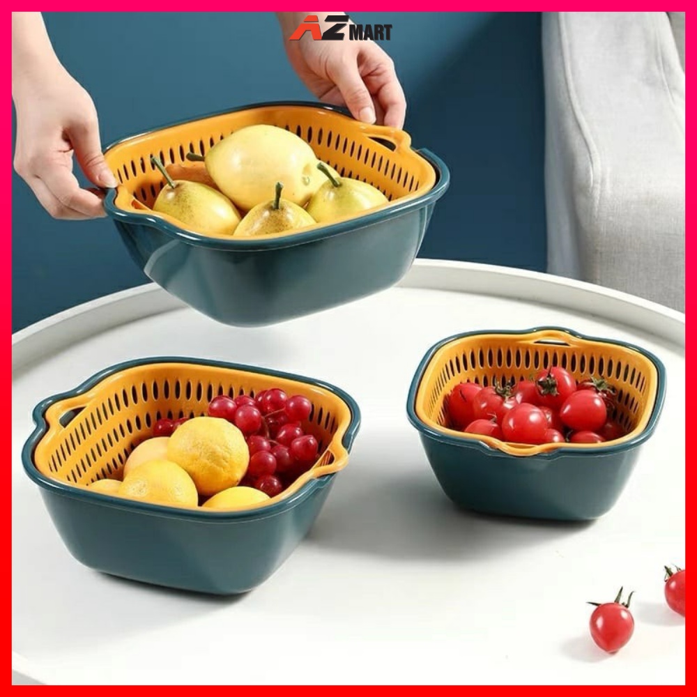 Rổ nhựa rổ nhựa chữ nhật - bộ 6 chậu rổ nhựa cao cấp