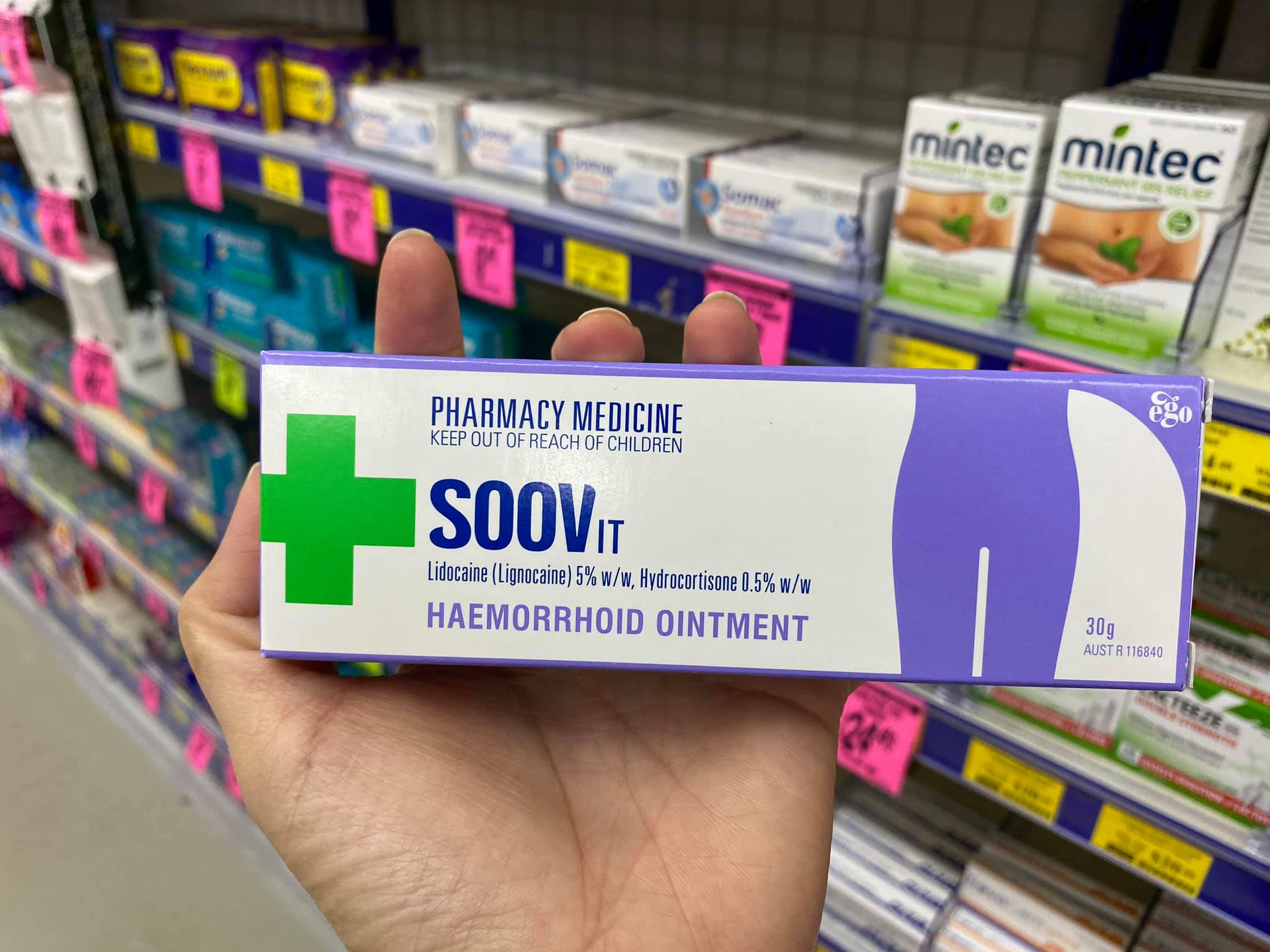 Bill úc - kem bôi trĩ soov it ointment 30g