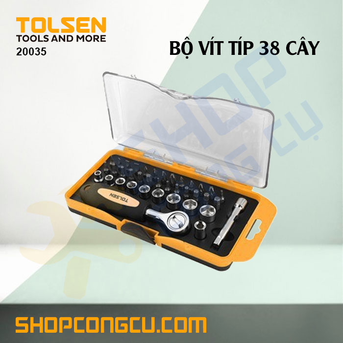 Bộ tua vít tuýp 38 cây tolsen 20035