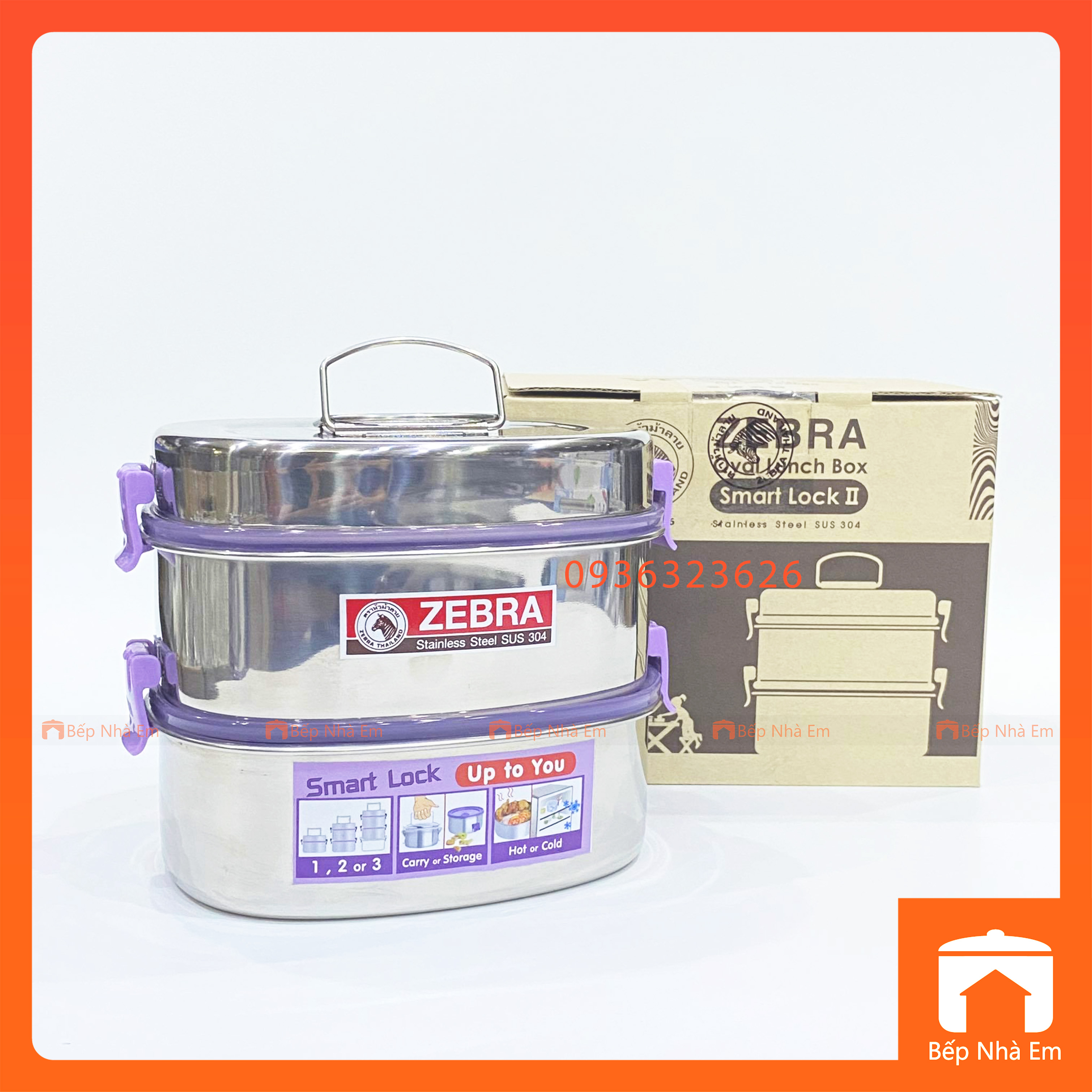 Camen ZEBRA Oval 16x2 Smart Lock  II Có Nắp Chống Tràn ( Inox 304 ) - 152042 - Hàng Nhập Khẩu Thái Lan