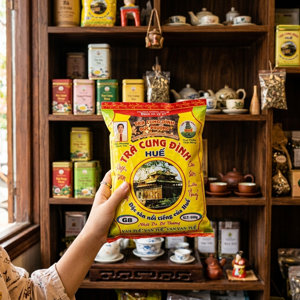 TRÀ CUNG ĐÌNH HUẾ ĐỨC PHƯỢNG GÓI 250GR / 500GR - 76013