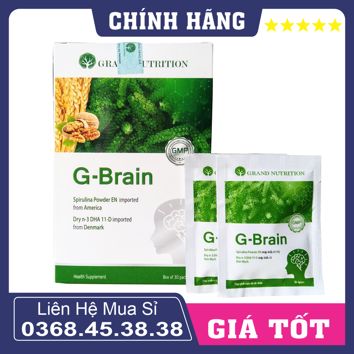 Cốm sữa tảo non G-Brain - Hỗ trợ bổ sung DHA, các Vitamin hỗ trợ phát triển não bộ cho trẻ 5.0