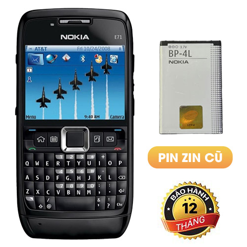 [HÀNG CHÍNH HÃNG - BẢO HÀNH 1 NĂM] Điện thoại Nokia E71 vỏ kim loại cứng cáp, có 3G, Wifi lướt web, chơi game - TẶNG PIN ZIN XÀI 2-5 NGÀY
