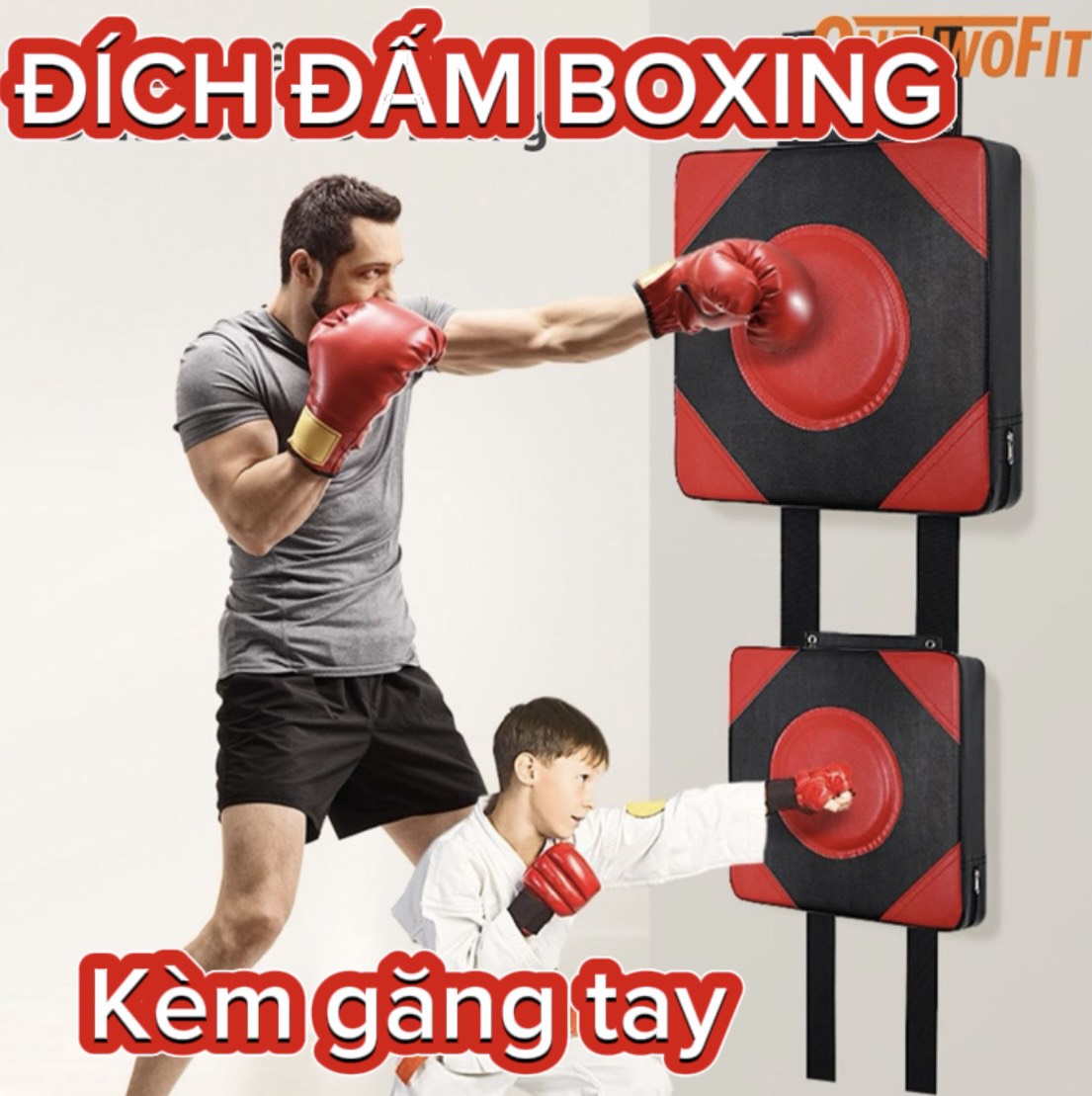 Đích đấm boxing gắn tường kèm bao tay, dễ dàng lắp đặt tập luyện