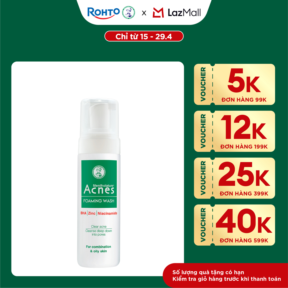 Sữa rửa mặt tạo bọt ngăn ngừa mụn Acnes Foaming Wash 150ml Foaming Wash