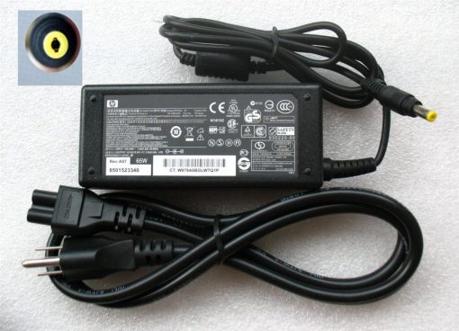 Sạc dành cho LAPTOP hp 18.5V-3.5A đầu vàng tặng dây sạc laptop