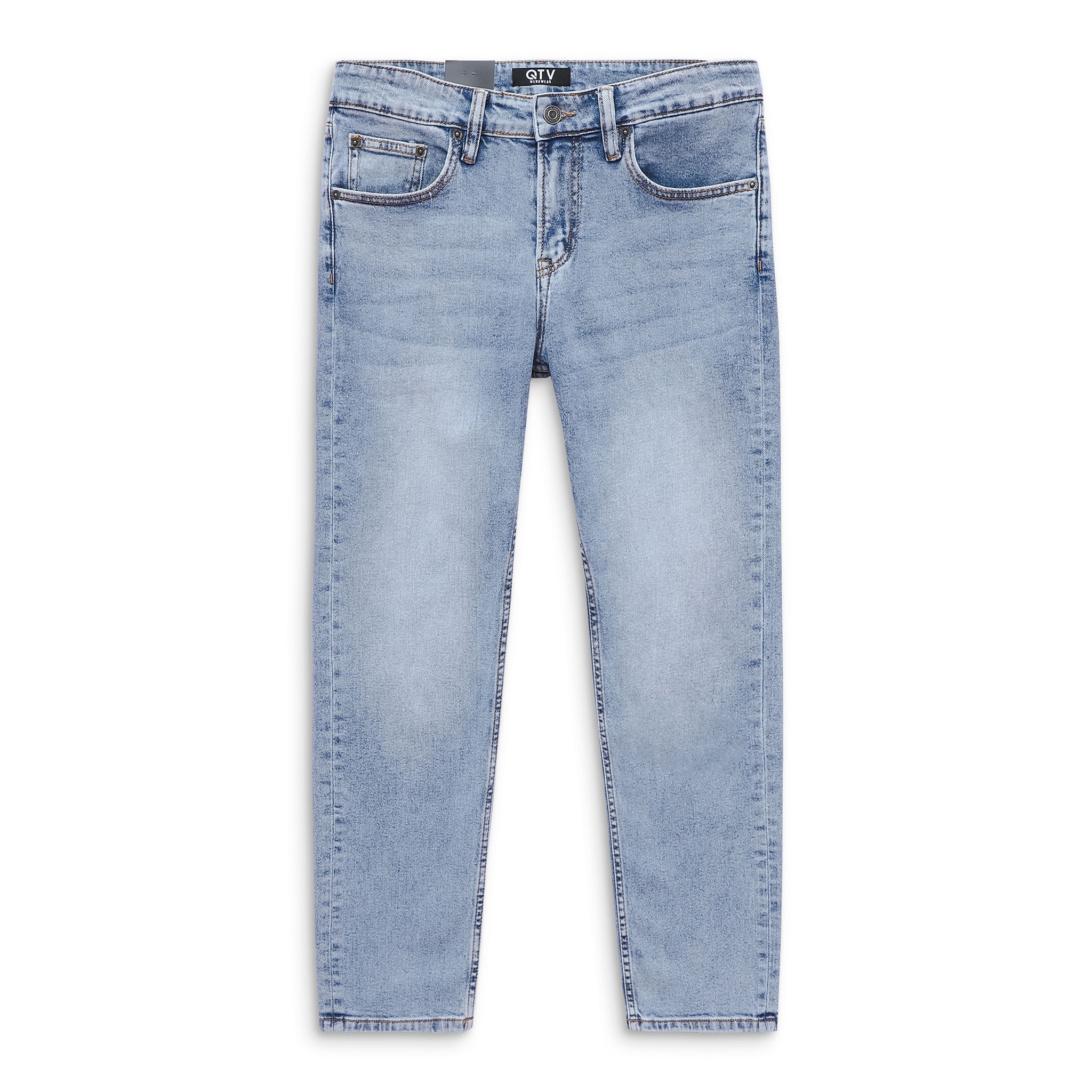 Quần jeans nam màu light blue/xanh nhạt, 95% cotton -5% spendex, form slim fit - qtvq07