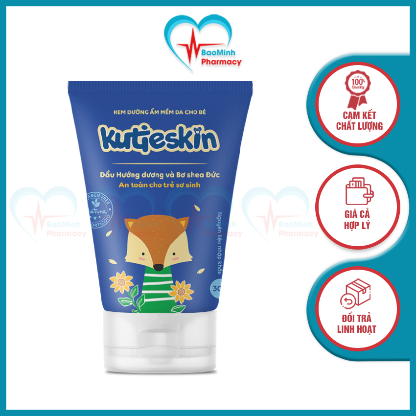 [FREESHIP] Kem Dưỡng Ẩm Mềm Da Cho Bé Kutiekin BM05 Giúp Dưỡng Ẩm Sâu, Làm Mềm Dịu Mát Da, Giúp Da Hết Khô Nẻ Ứng Đỏ - Bảo Minh Pharmacy