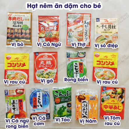 Hạt nêm cho bé ăn dặm Ajinomoto Nhật Bản- Nêm gia vị cho bé
