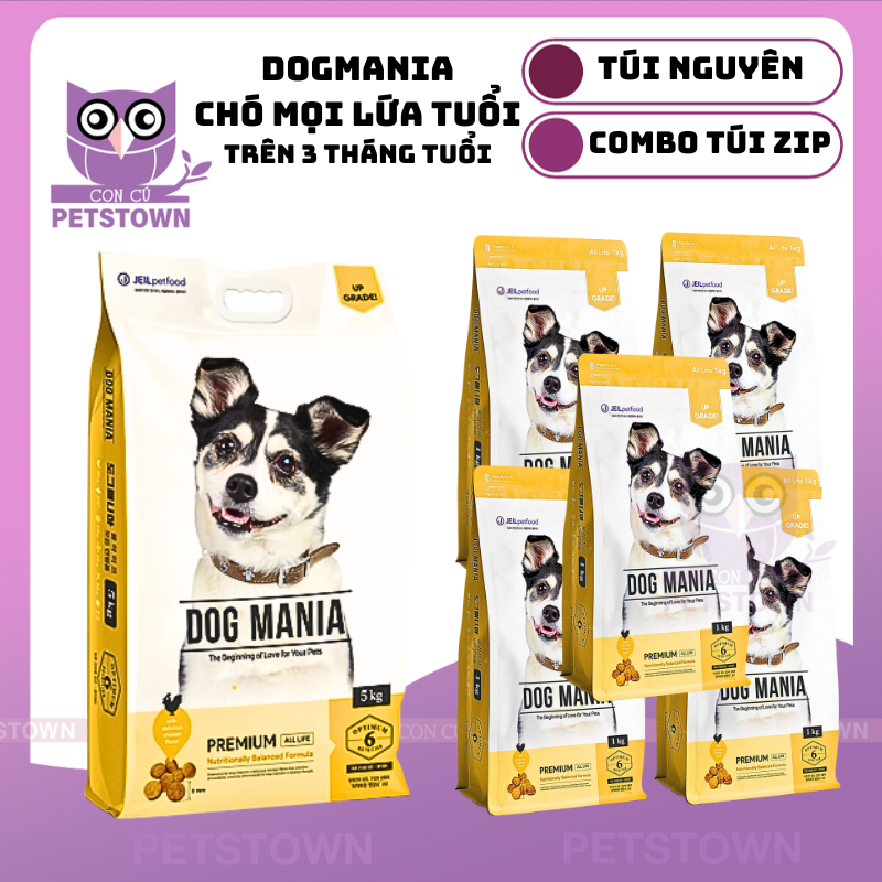 DogMania Premium 5kg - Thức ăn hạt khô dành cho chó mọi lứa tuổi nhập khẩu Hàn Quốc