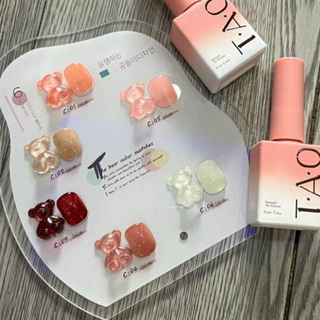 Set 6 màu sơn gel thạch gấu siêu xinh đủ tông hót nhất