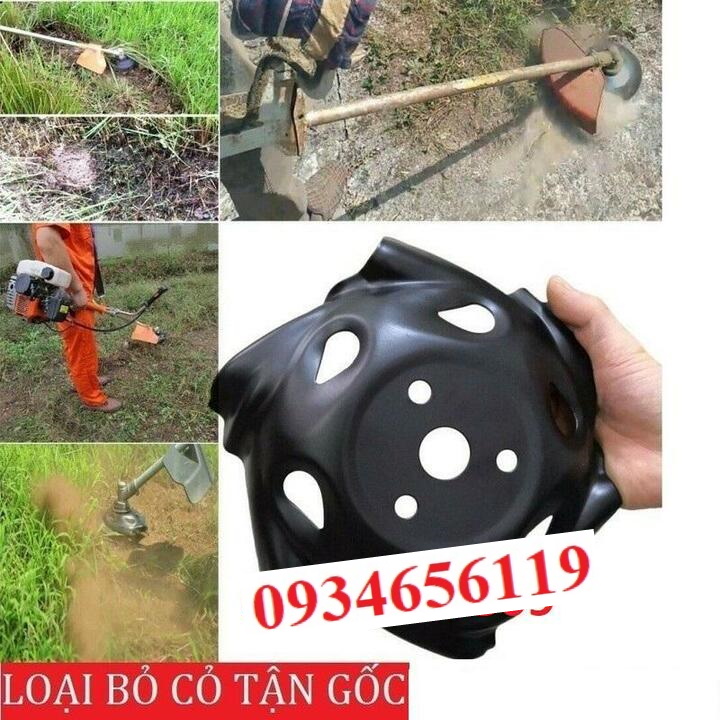 Lưỡi xạc cỏ hợp kim thép dùng cho máy cắt cỏ, đường kính 24cm, bảo hành 24 tháng, máy cắt cỏ, luoi xac co