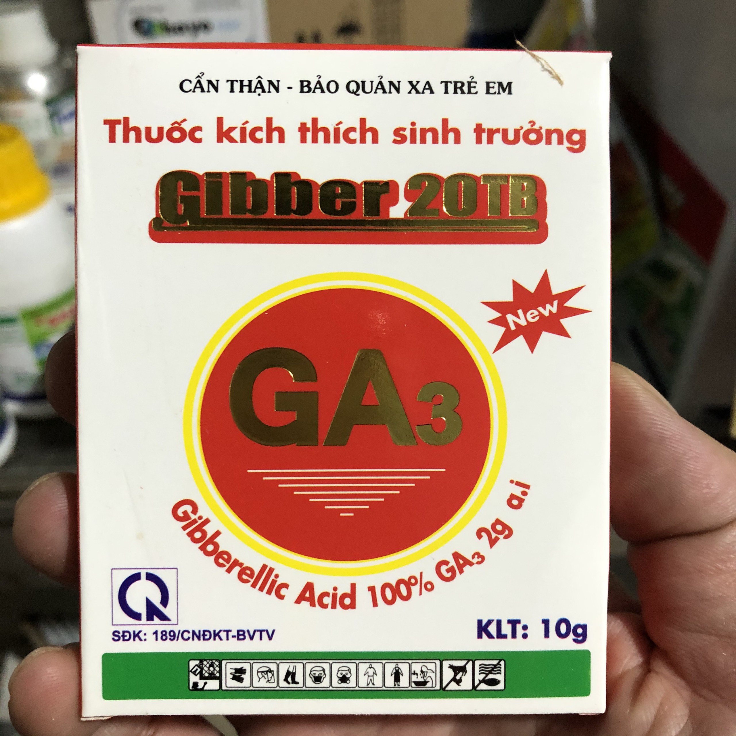 Phân bón kích thích sinh trưởng GA3 Mỹ Gibber 20TB 10g, Hàng nhập khẩu cao cấp