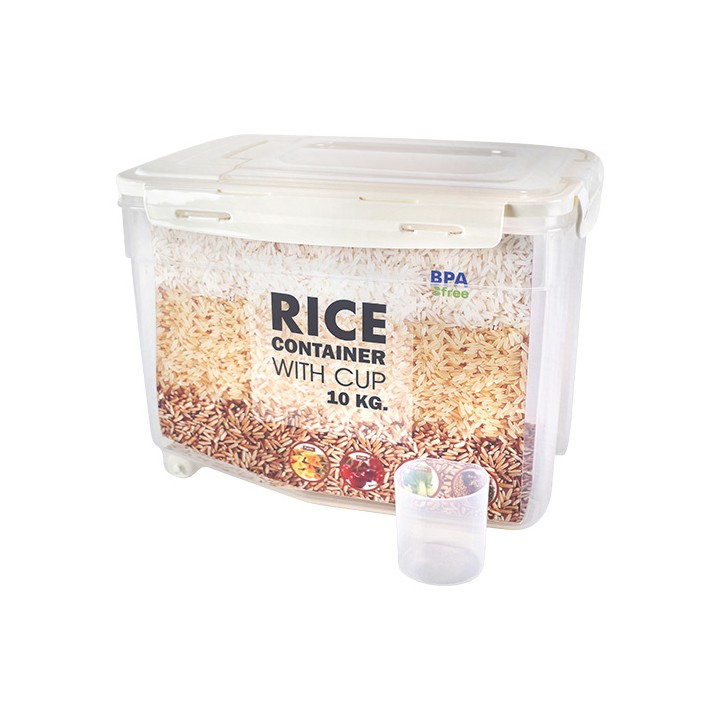Thùng đựng gạo 10kg có bánh xe thái 1399