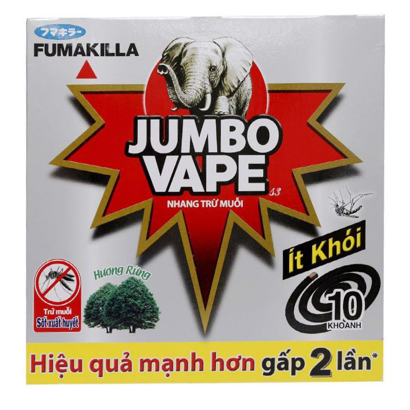  Set 10 hộp Nhang muỗi ít khói Jumbo K5 10 khoanh hộp 