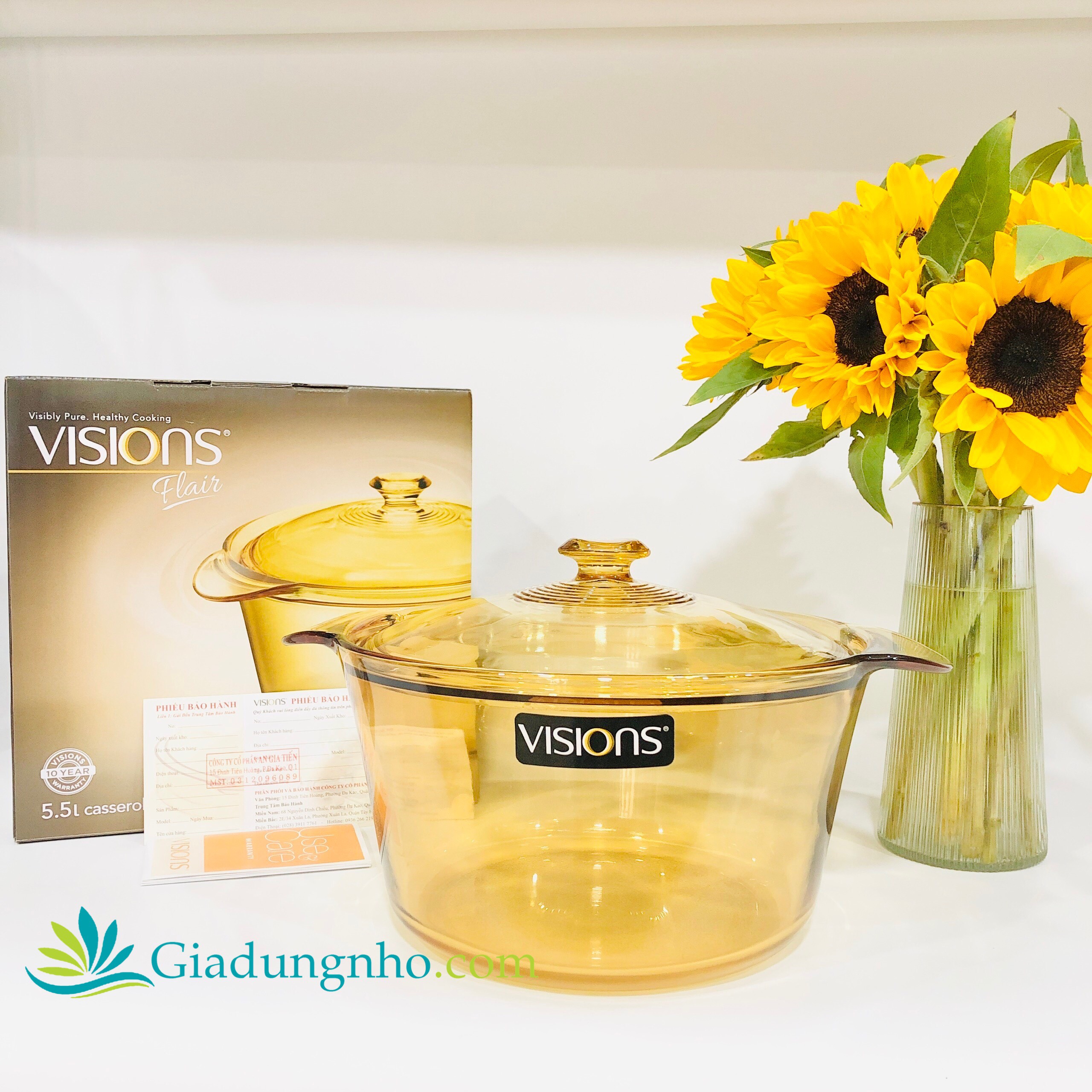 Nồi thủy tinh visions flair 5.5l - 3.8l - 2.8l - vsf-55/cl1 - vsf-38/cl1 - vsf-28/cl1 - sx tại pháp