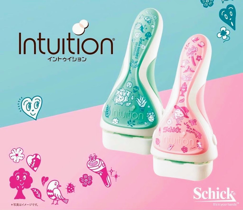Dao cạo lông body lông chân, tay, nách 4 lớp dao schick intuition màu xanh cao cấp nhật bản