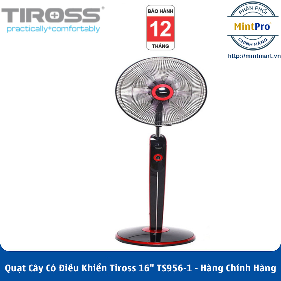 Quạt cây có điều khiển tiross 16" ts956-1 - hàng chính hãng