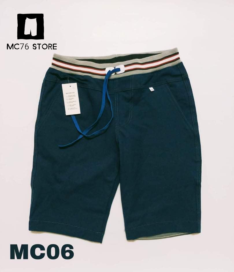 Quần short lưng thun nam vải kaki mềm mịn