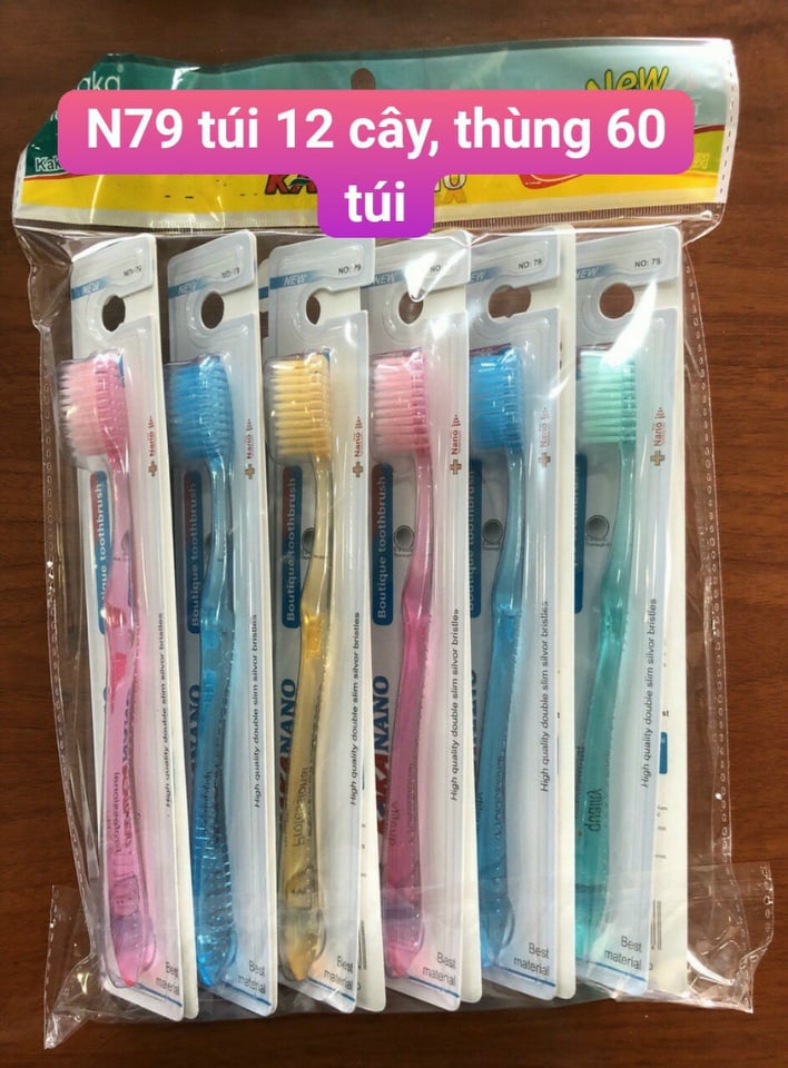 Bàn chải đánh răng N79 Kaka nano Sợi chỉ nha khoa siêu mềm 0.01mm