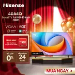 Smart Tivi Hisense 40 inch FHD 40A4Q, Giao hàng toàn quốc, Bảo hành 2 năm