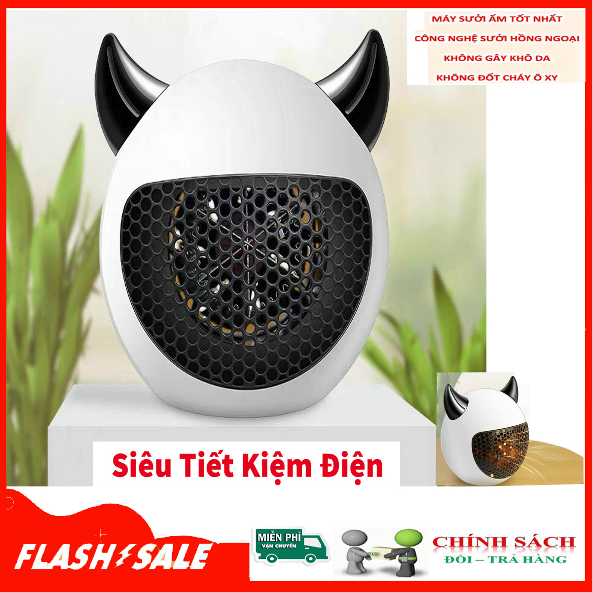 [ Siêu Hót ] Quạt sưởi ấm mùa đông - Quạt sưởi mini để bàn loại tốt, máy sưởi ấm mùa đông, quạt sưởi ấm không khí, máy sưởi mini cao cấp, máy sưởi làm ấm phòng ngủ, phòng làm việc, an toàn không hại da