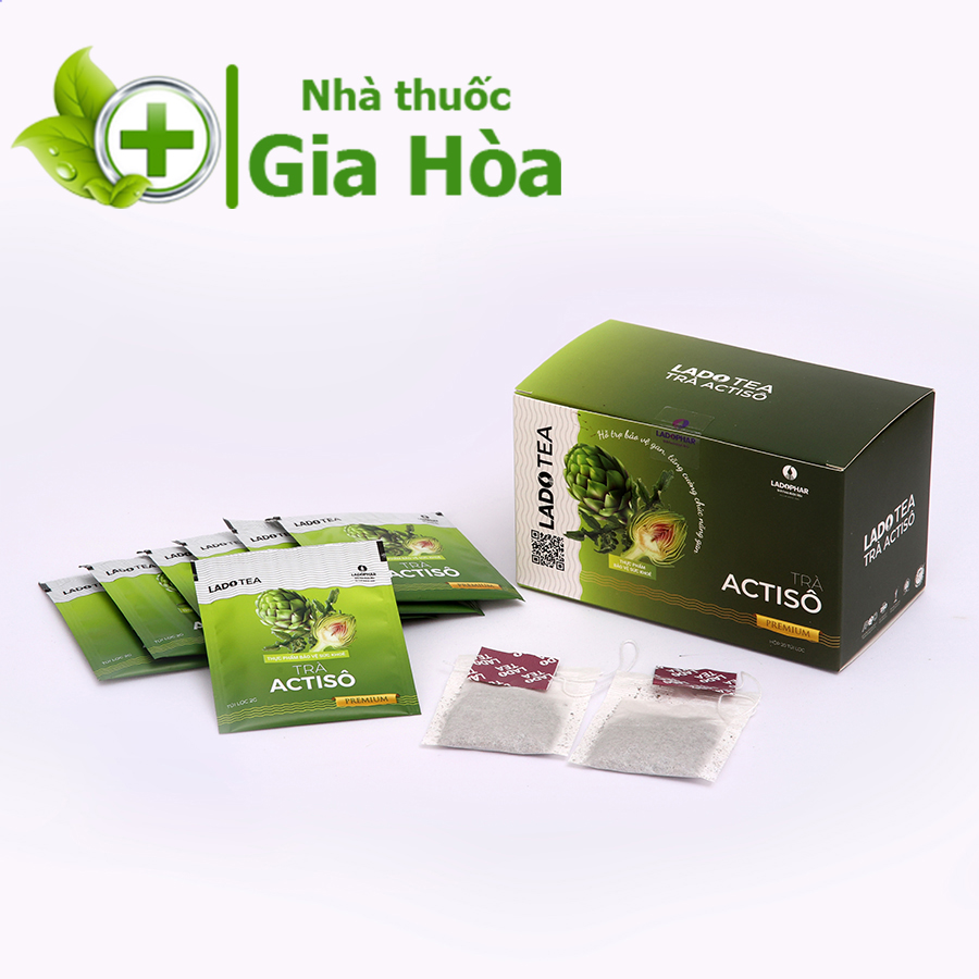 Trà túi lọc Actiso / Atiso Premium Ladotea tăng chức năng gan mật, lợi tiểu