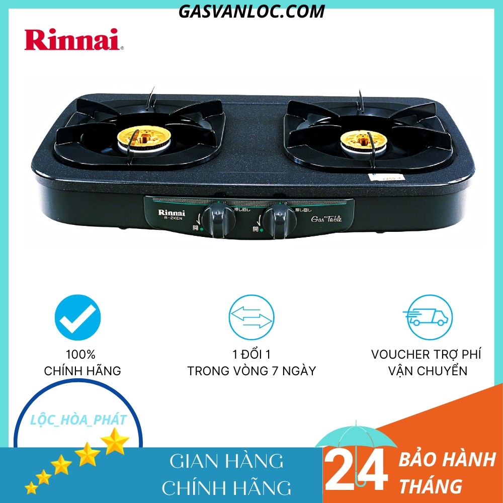 Bếp ga rinnai r-2ken - ngọn lửa xanh - tiết kiệm gas - hàng chính hãng