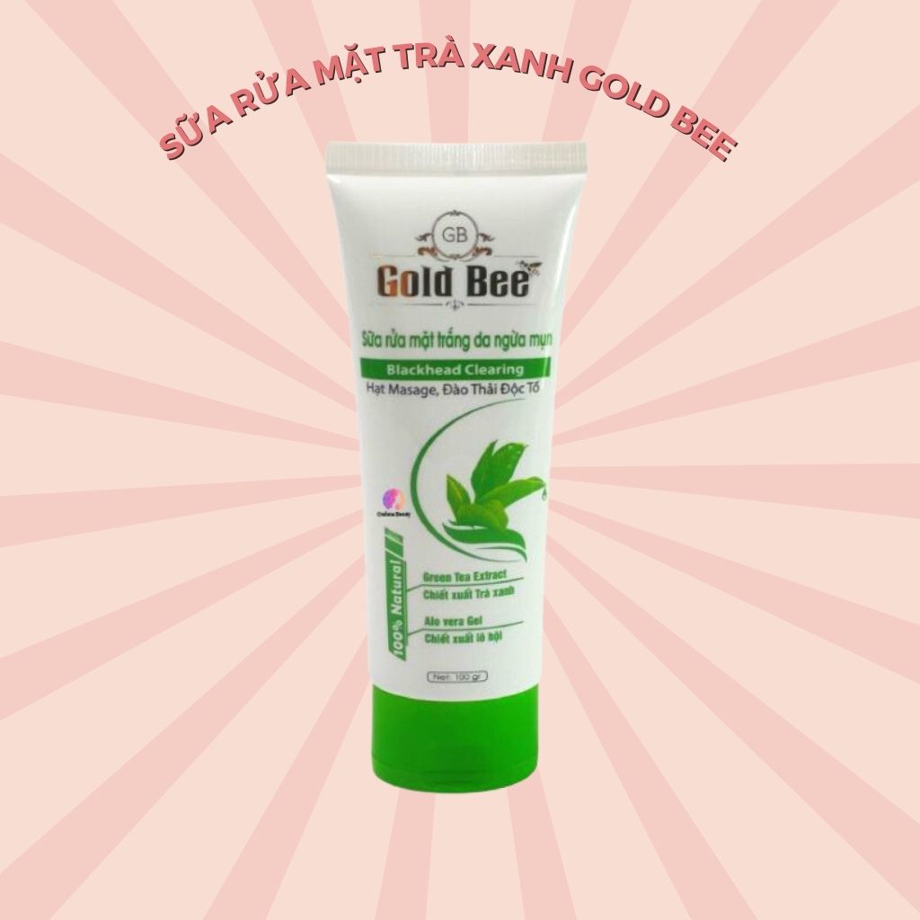 Sửa rửa mặt trà xanh Gold Bee 100gr