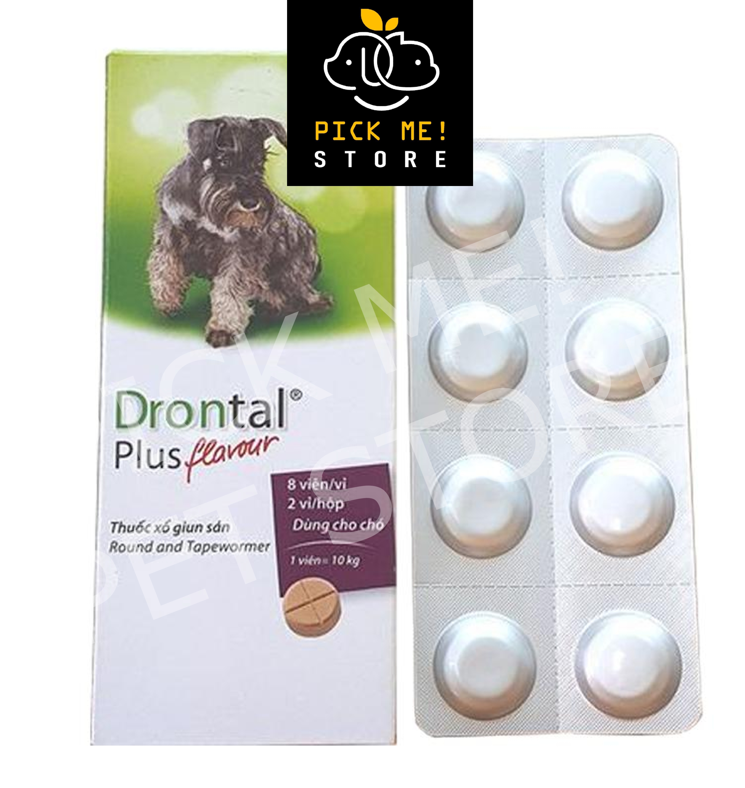 Xổ giun cho chó drontal dog