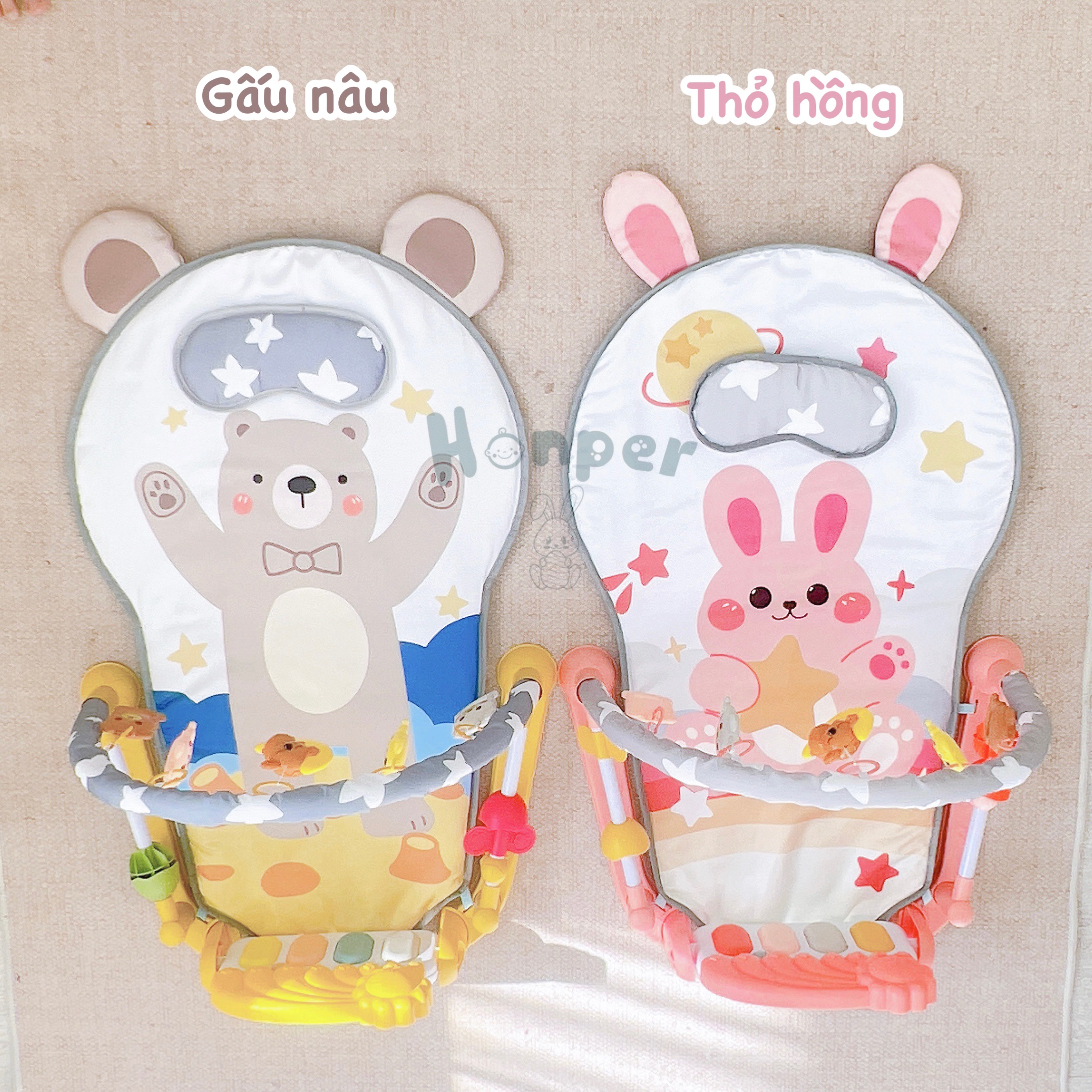 Thảm đàn Honper thảm chơi cho bé phát nhạc tặng kèm gối nằm