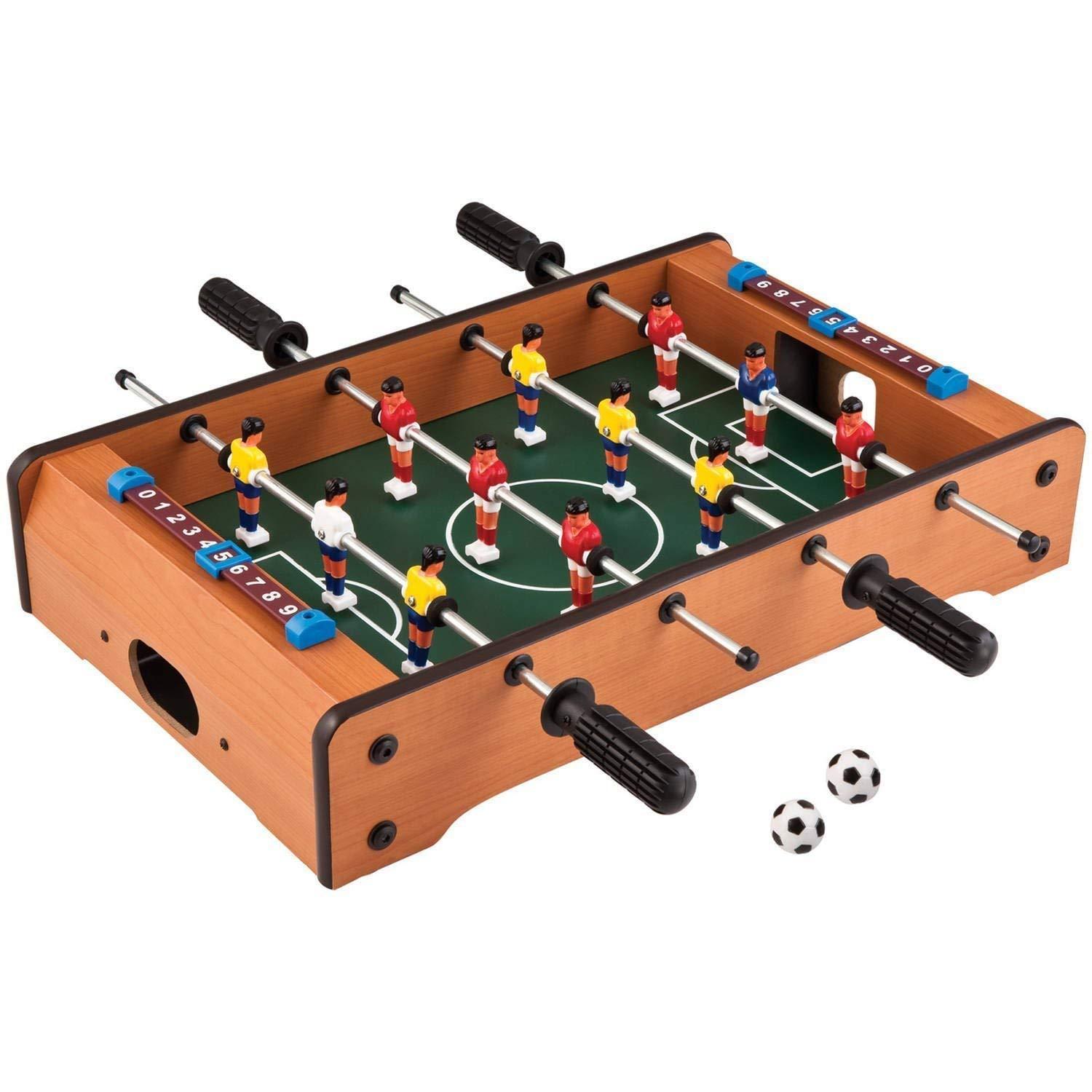 [HCM](BÉ THÔNG MINH) Bàn Bóng Đá Table Top Foosball Đồ Chơi Bàn Bi Lắc Đá Bóng Mini Bằng Gỗ 4 Tay Cầm Cho Bé - Giúp Bé Phát Triển Toàn Diện - Tư Duy - Thể Chất - Phản Xạ Thiết Kế Mô Hình Thu Nhỏ Của Trận Bóng Đá Full Phụ Kiện
