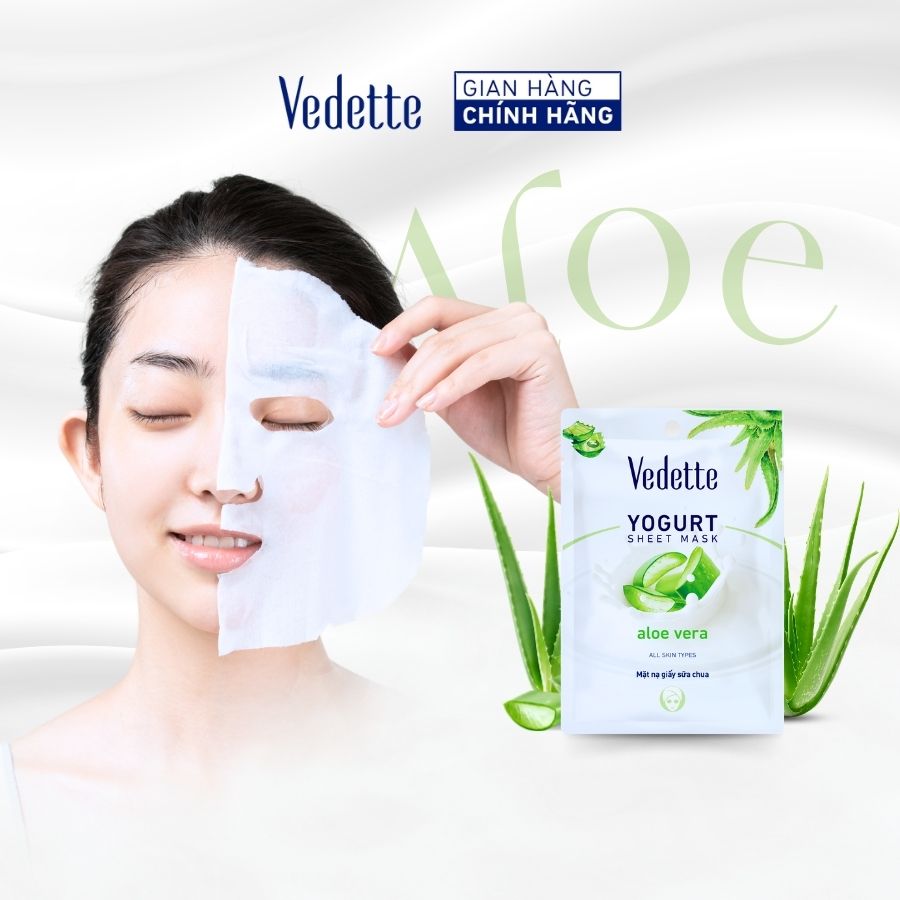 Mặt nạ giấy sữa chua Vedette Nha Đam 22ml (TPM040)