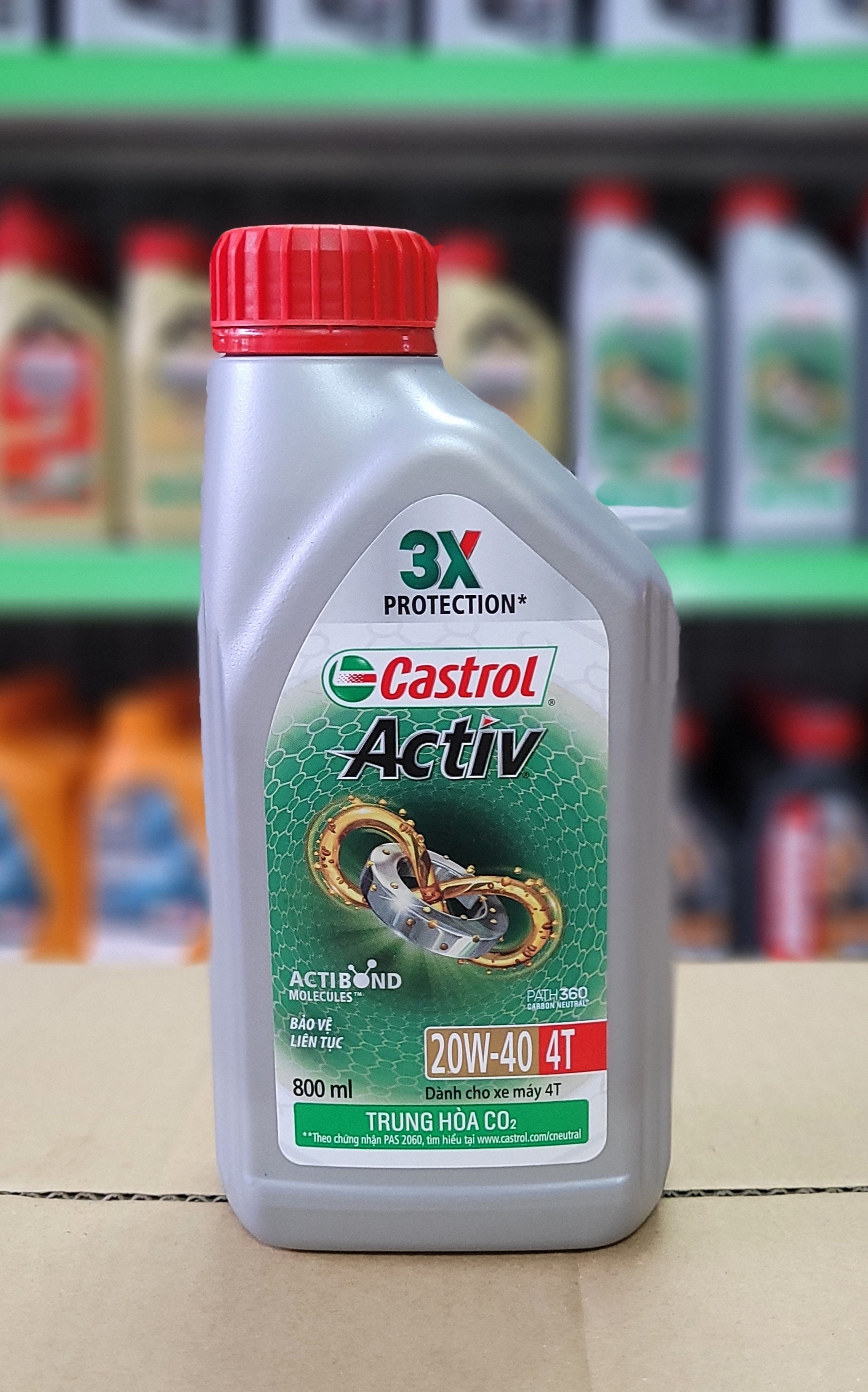 Nhớt xe số castrol activ 4t 20w40 800ml