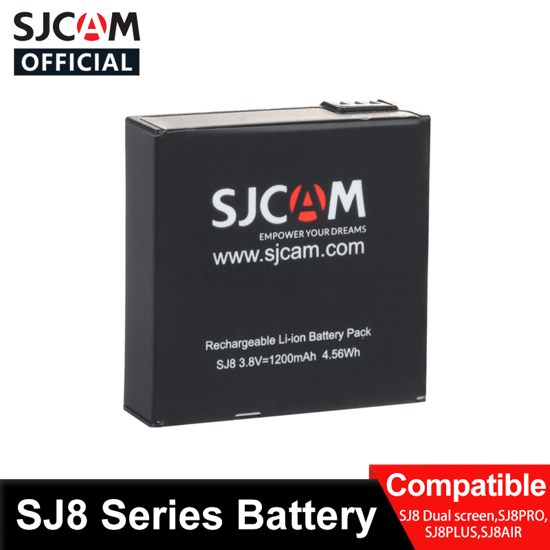 Pin sjcam sj8 PRO pin Li-Ion 1200mAh Bộ sạc kép cho SJCAM sj8 Pro, sj8 Plus