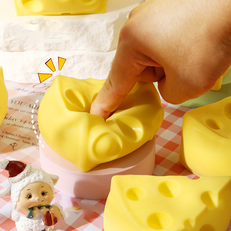 Đồ chơi squishy bóp mềm xả stress hình miếng phô mai