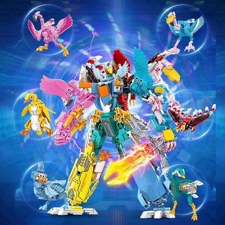 Mô hình lego robot chiến đấu biến hình Sky 6 in 1
