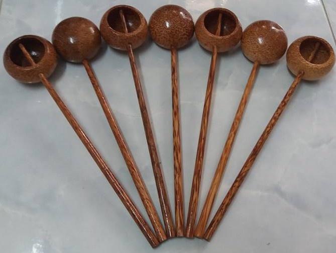 Combo 10 gáo dừa múc rượu tròn Tiến Minh
