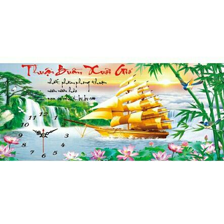Tranh thêu 3d thuận buồm xuôi gió