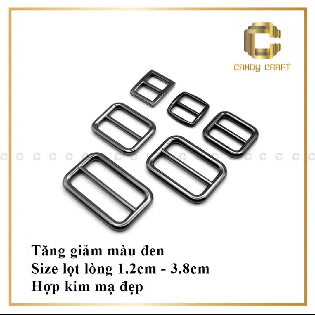 Tăng giảm màu đen - phụ kiện làm túi xách - phụ kiện thời trang