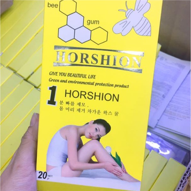 Giấy wax lông sẵn gel Horshion 20 miếng