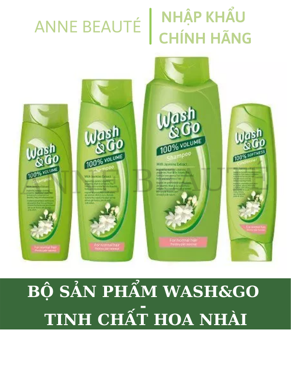 Dầu gội Wash&Go Jasmine - Tinh Chất Hoa Nhài dành cho tóc thường