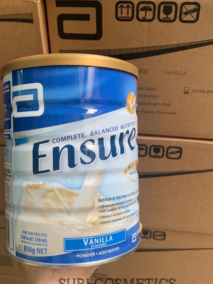 Sữa ensure úc hộp 850g hương vanilla chính hãng