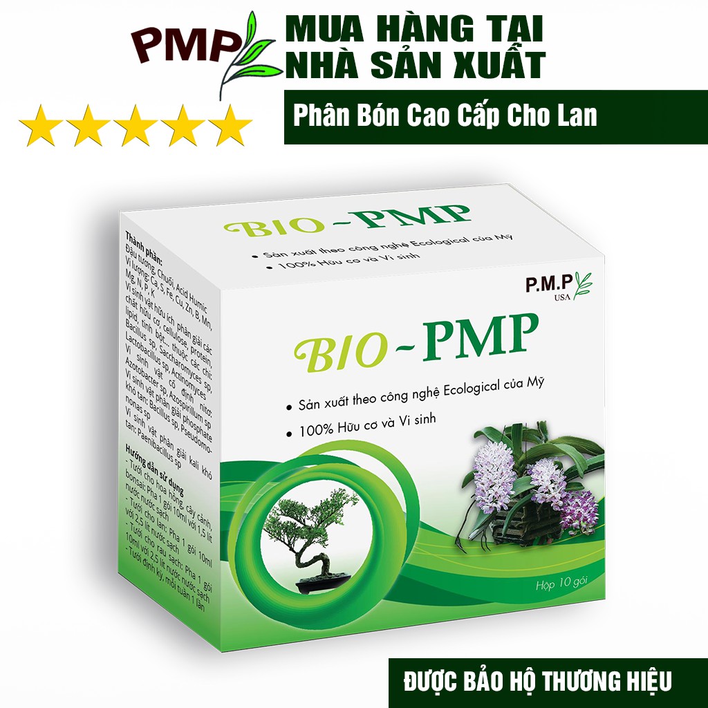 Phân hữu cơ vi sinh cao cấp cho hoa lan, cây cảnh, bon sai - bio pmp
