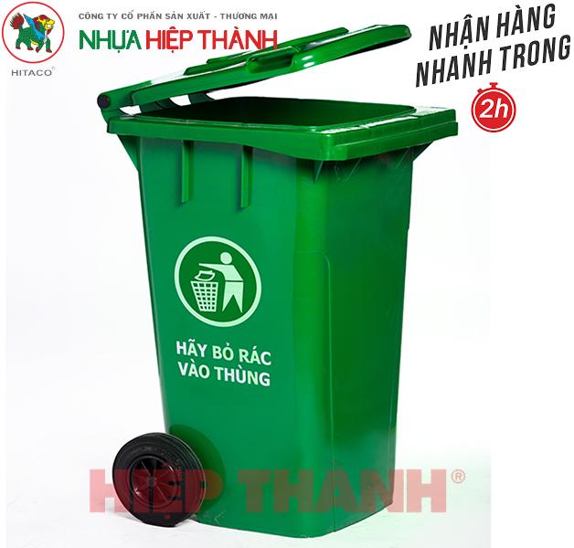 [HCM]THÙNG RÁC CÔNG CỘNG NHỰA HIỆP THÀNH 120 LÍT -CÓ BÁNH XE ms: 478/ Kích thước (mm):575 x 480 x H 930Thùng rác chất lượng caoThiêt kế hiện đại màu sắc trang nhã