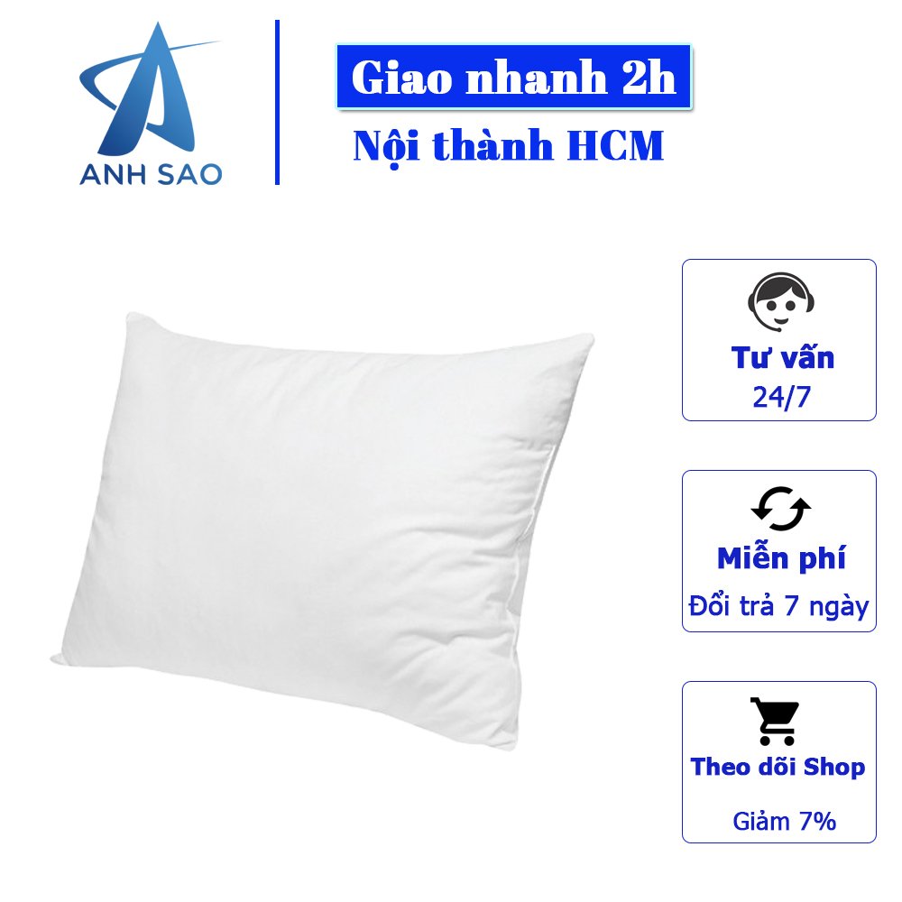 [HCM][CHĂN GA GỐI ĐỆM] [GỐI HƠI] [GỐI NẰM] Gối Hơi cao cấp êm ái Ánh Sao - 35x50cm - Hỗ trợ giấc ngủ gối êm ái - Gòn bông nhân tạo - Vỏ gối Polyeste