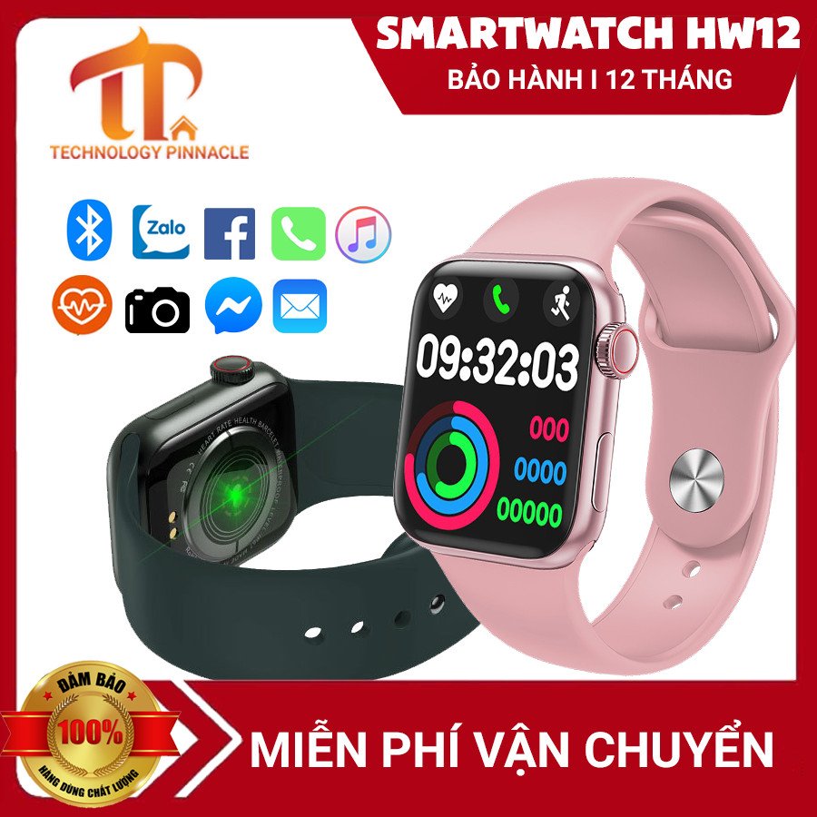 [HCM]( BẢN NÂNG CẤP QUỐC TẾ ) Đồng Hồ Thông Minh HW12 PRO – Thay Được Hình Nền Tùy Ý Nghe Gọi Trực Tiếp Thay Được Dây Nút Xoay Digital Crown Chống Nước Tiếng Việt 100% Nhận Thông Báo App Màn Hình Tràn Viền Pin 2-3 Ngày