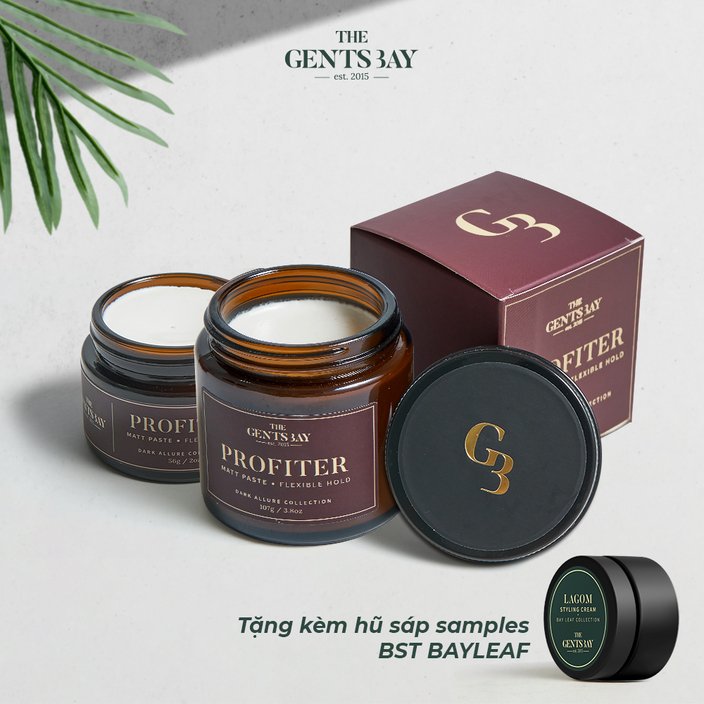 Sáp vuốt tóc nam the gents bay, sáp tạo kiểu tóc profiter dark allure