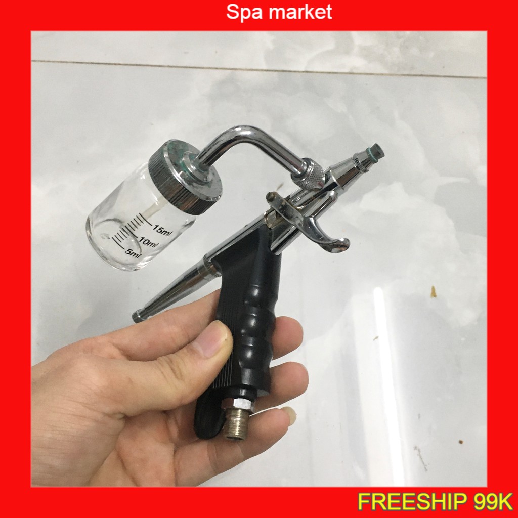 Súng phun sương, phun oxi lắp máy 5in1, máy hút mụn phun sương