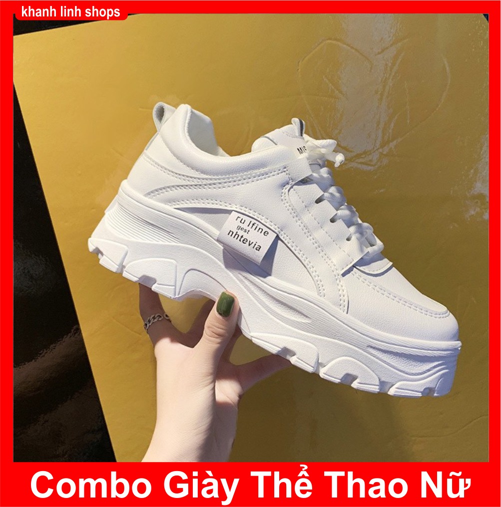 [Hoàn Tiền 15%]Sỉ 35-39 Giày sneakers nữ Rong Ye kiểu hàn quốc siêu Hot , mới nhất 2020  ( kem , trắng )Khanhlínhhops